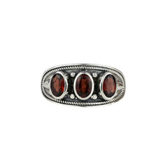 Sterling Silver Garnet Ring SSR423