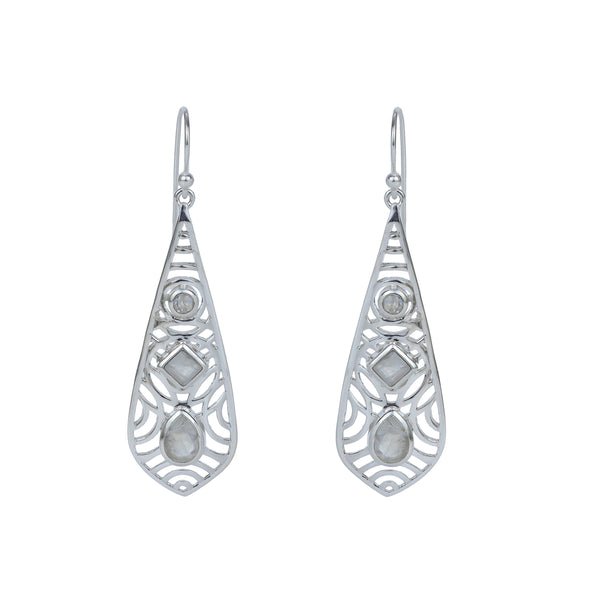 Sterling Silver Moonstone Earrings SSER276