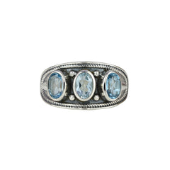 Sterling Silver Blue Topaz Ring SSR423