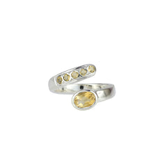Sterling Silver Citrine Ring SSR160
