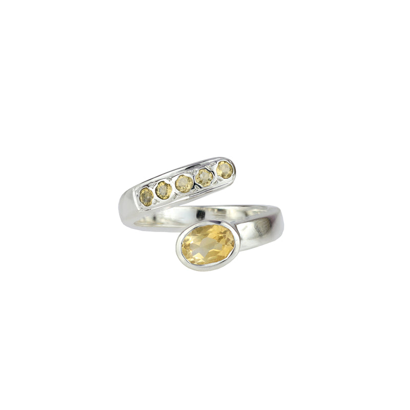 Sterling Silver Citrine Ring SSR160