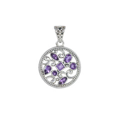 Sterling Silver Amethyst Pendant SSP246