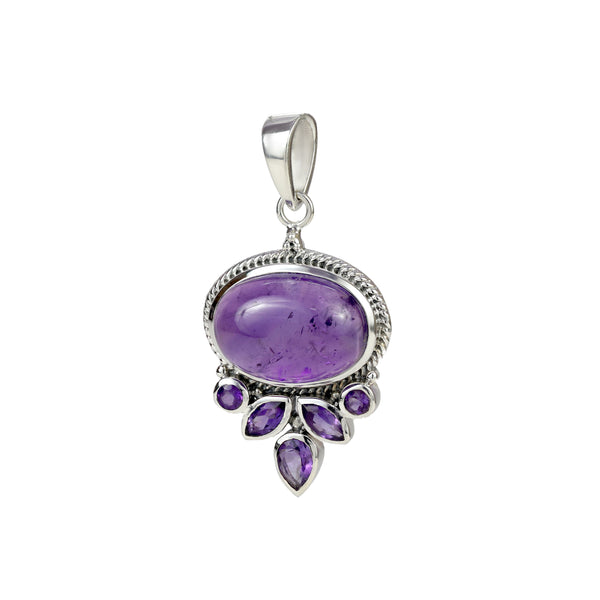 Sterling Silver Amethyst Pendant SSP4