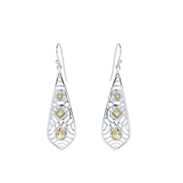 Sterling Silver Citrine Earrings SSER276