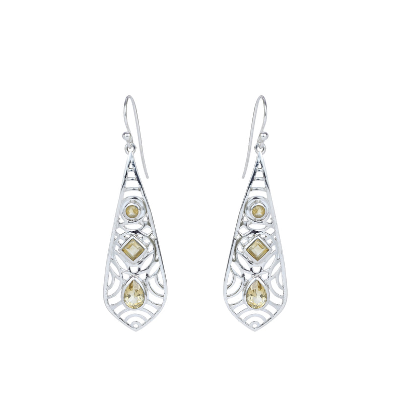 Sterling Silver Citrine Earrings SSER276