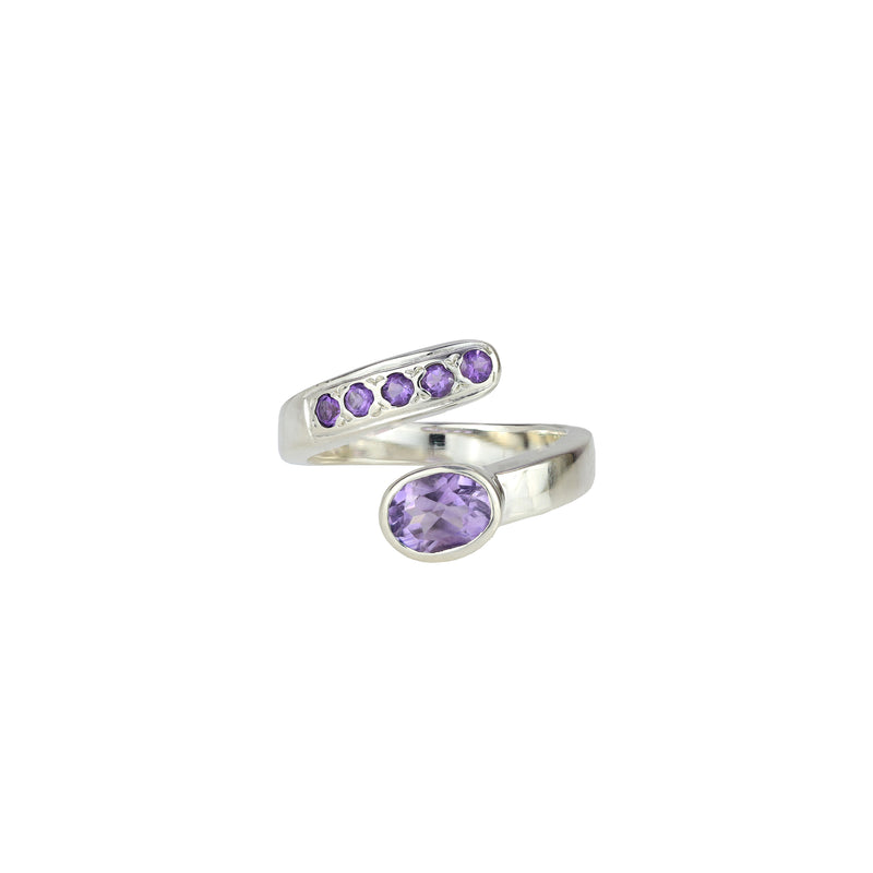Sterling Silver Amethyst Ring SSR160