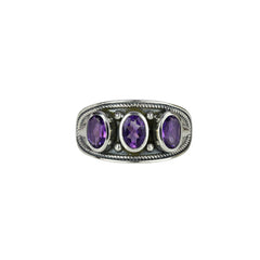 Sterling Silver Amethyst Ring SSR423