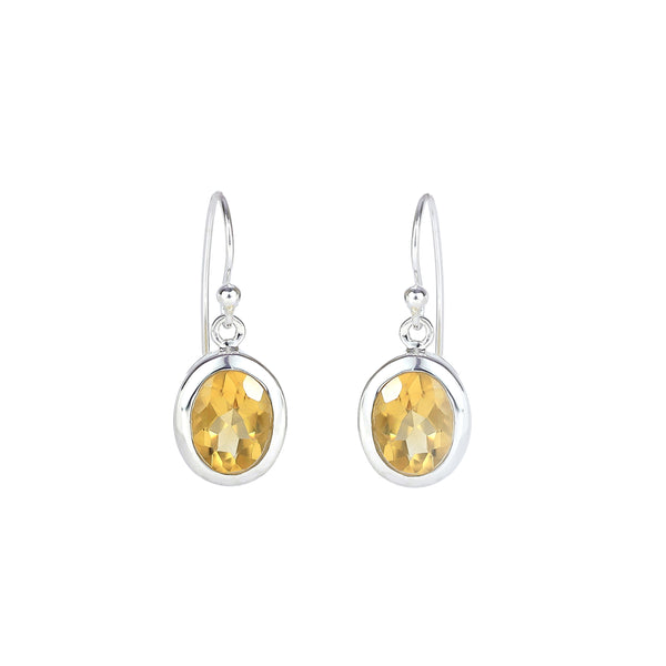 Sterling Silver Citrine Earrings SSER163
