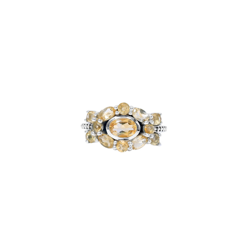 Sterling Silver Citrine Ring SSR295