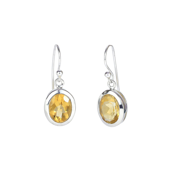 Sterling Silver Citrine Earrings SSER163