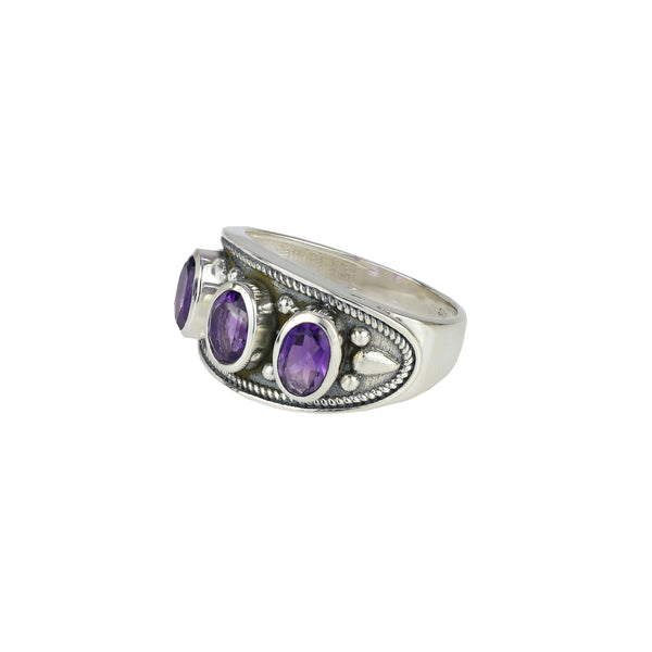 Sterling Silver Amethyst Ring SSR423