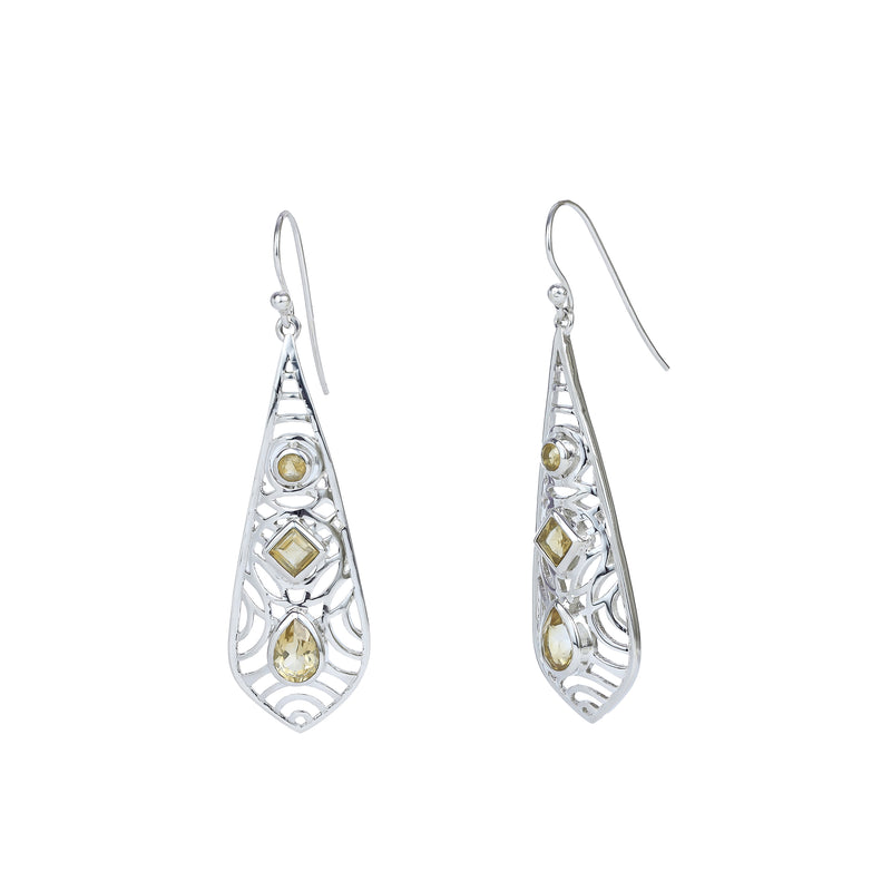 Sterling Silver Citrine Earrings SSER276