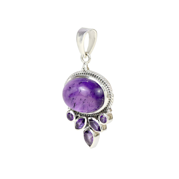 Sterling Silver Amethyst Pendant SSP4