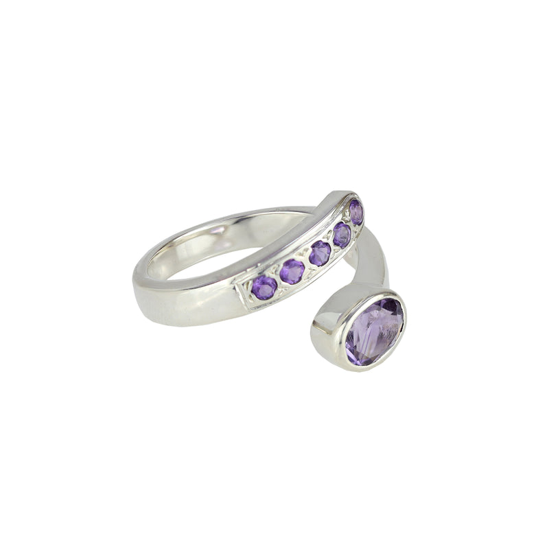 Sterling Silver Amethyst Ring SSR160