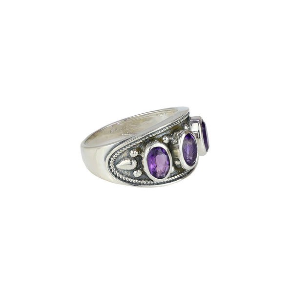 Sterling Silver Amethyst Ring SSR423