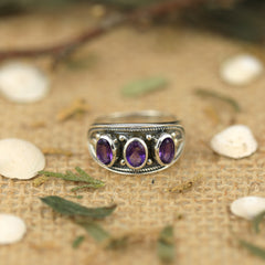 Sterling Silver Amethyst Ring SSR423