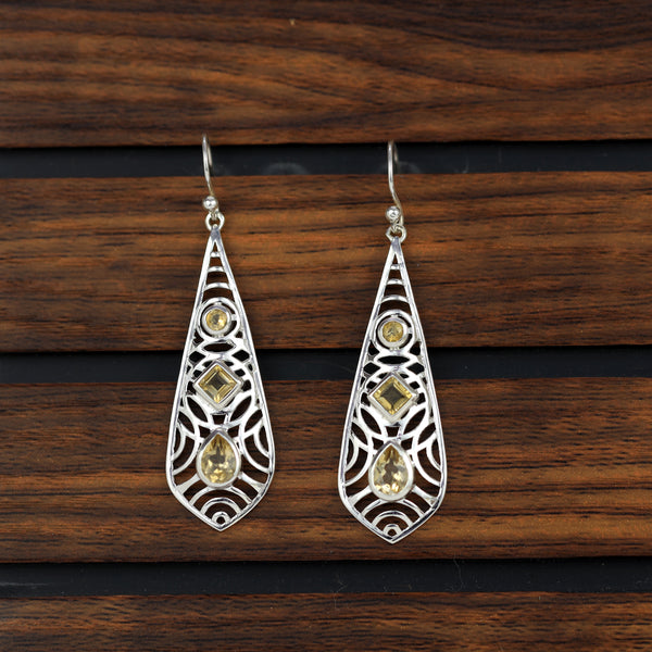 Sterling Silver Citrine Earrings SSER276