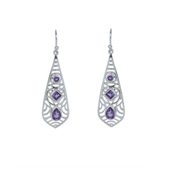 Sterling Silver Amethyst Earrings SSER276