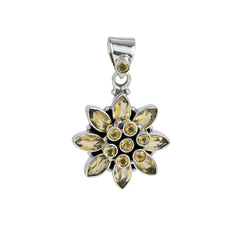 925 Sterling Silver Citrine Pendant SSP255