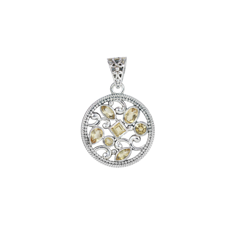 Sterling Silver Citrine Pendant SSP246