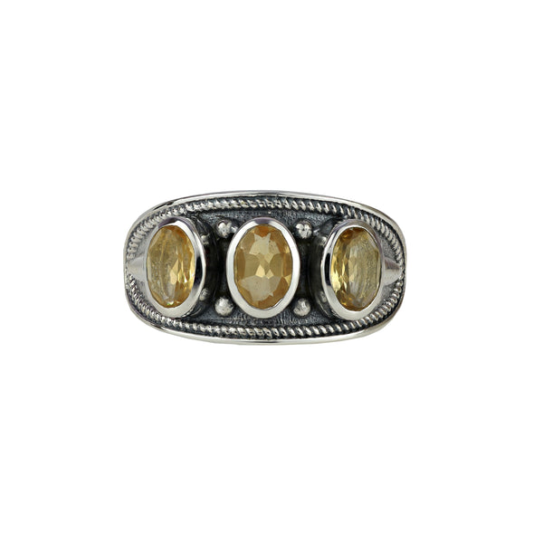 Sterling Silver Citrine Ring SSR423