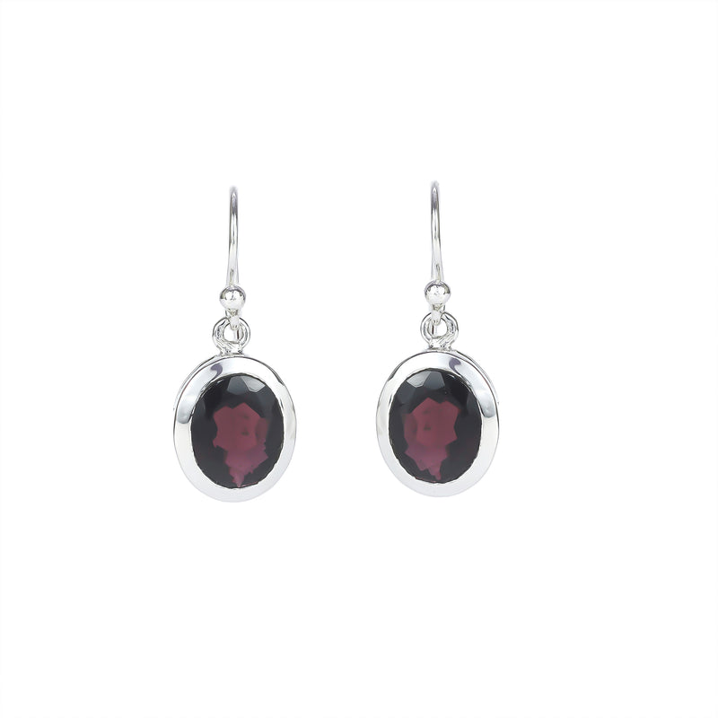 Sterling Silver Garnet Earrings SSER163
