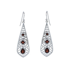 Sterling Silver Garnet Earrings SSER276