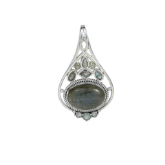 925 Sterling Silver Labradorite Pendant SSP254
