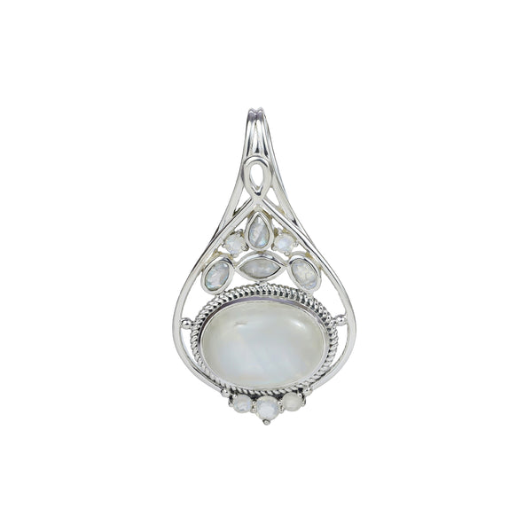 925 Sterling Silver Moonstone Pendant SSP254