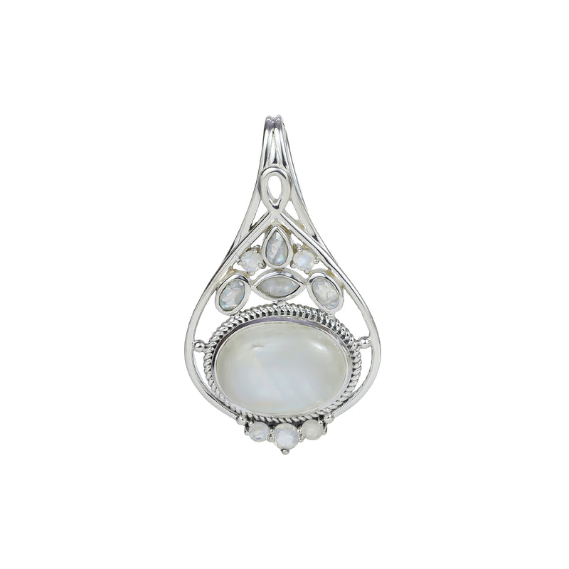 925 Sterling Silver Moonstone Pendant SSP254