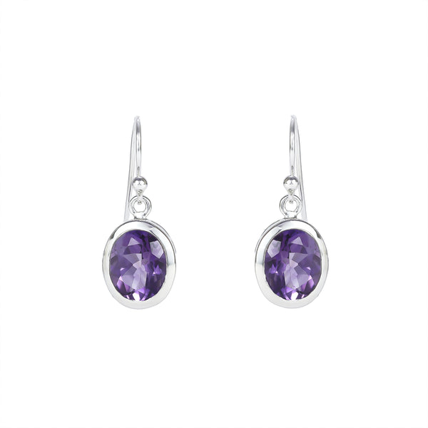 Sterling Silver Amethyst Earrings SSER163