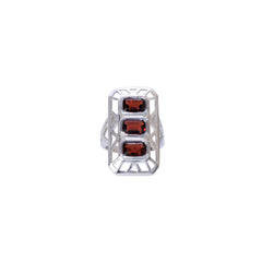 Sterling Silver Garnet Ring SSR50
