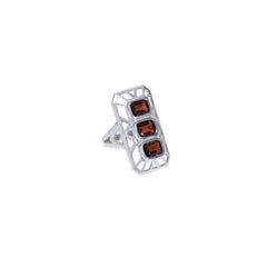 Sterling Silver Garnet Ring SSR50