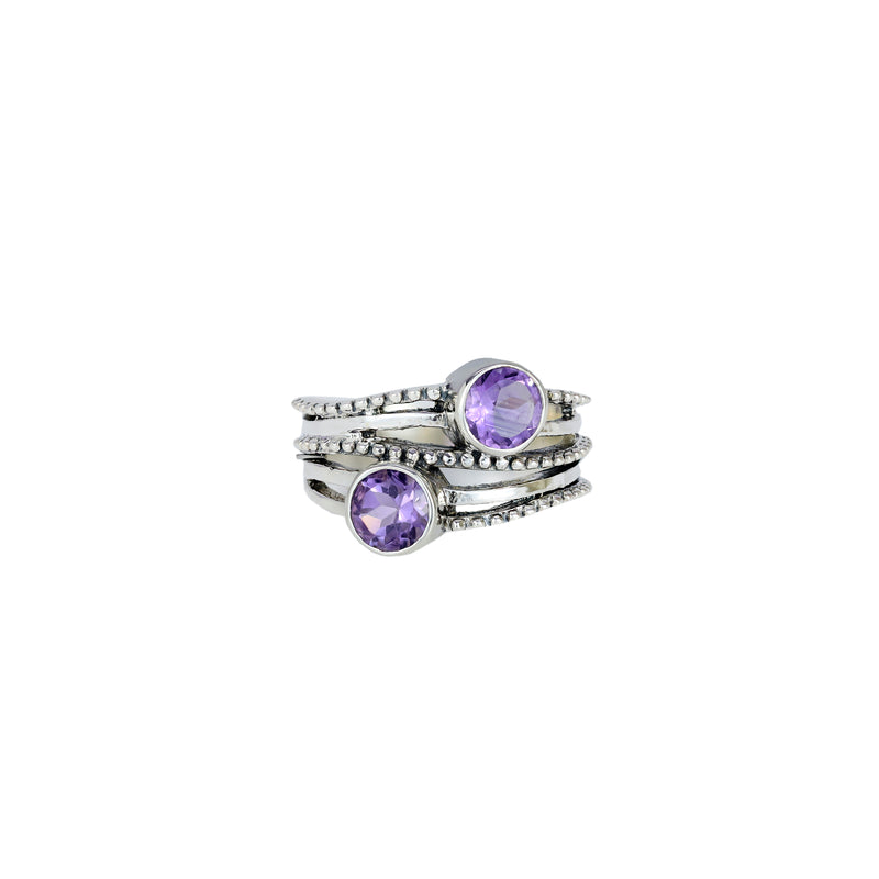 Sterling Silver Amethyst Ring SSR96