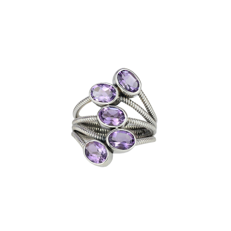 Sterling Silver Amethyst Ring SSR145