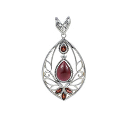 Sterling Silver Garnet Pendant SSP14