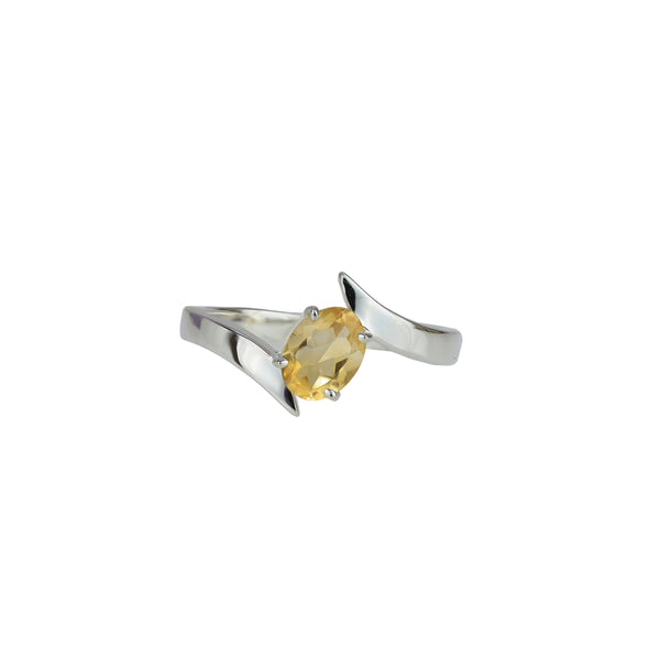 Sterling Silver Citrine Ring SSR158