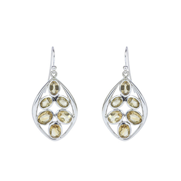 Sterling Silver Citrine Earrings SSER11
