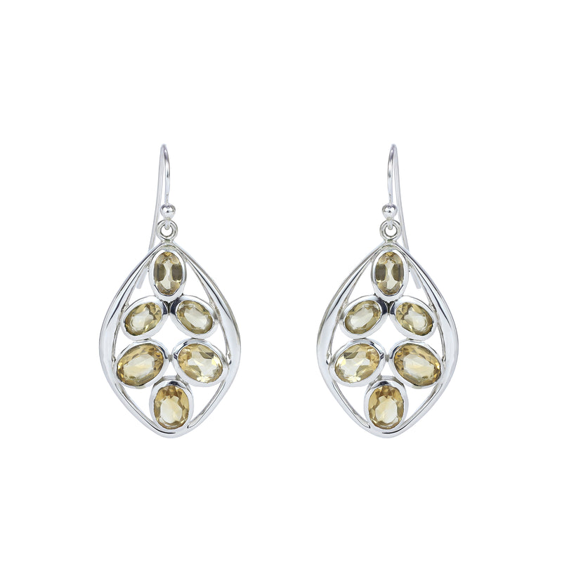 Sterling Silver Citrine Earrings SSER11