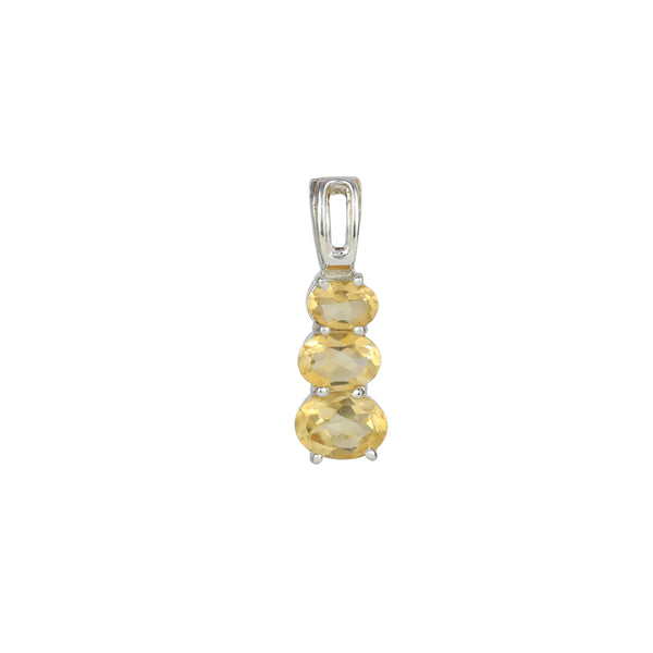 Sterling Silver Citrine Pendant SSP124