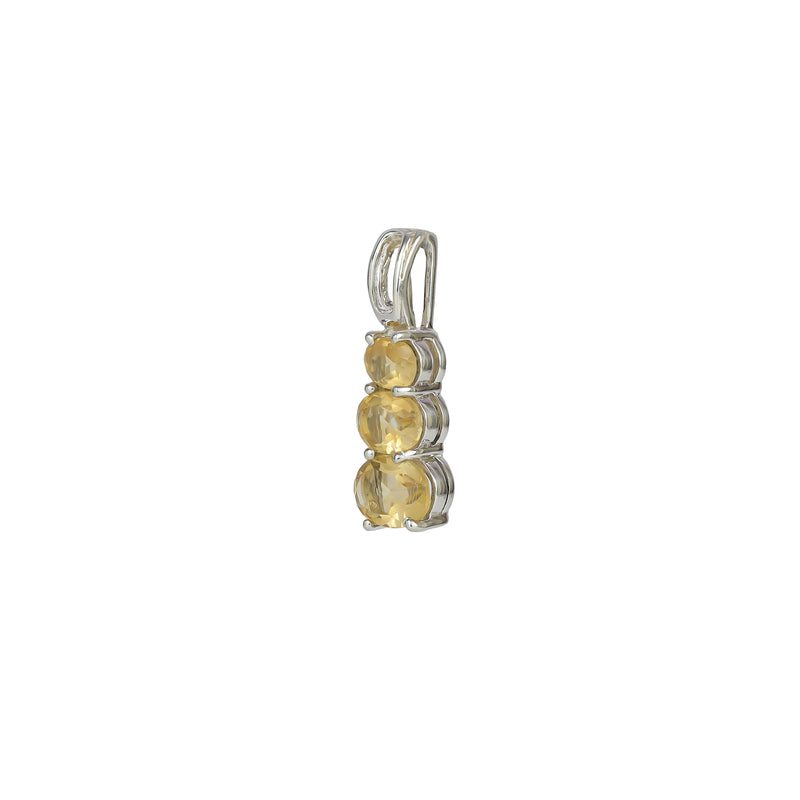 Sterling Silver Citrine Pendant SSP124