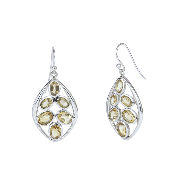 Sterling Silver Citrine Earrings SSER11
