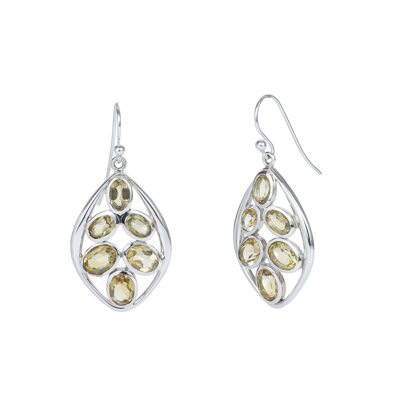Sterling Silver Citrine Earrings SSER11