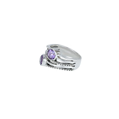 Sterling Silver Amethyst Ring SSR96