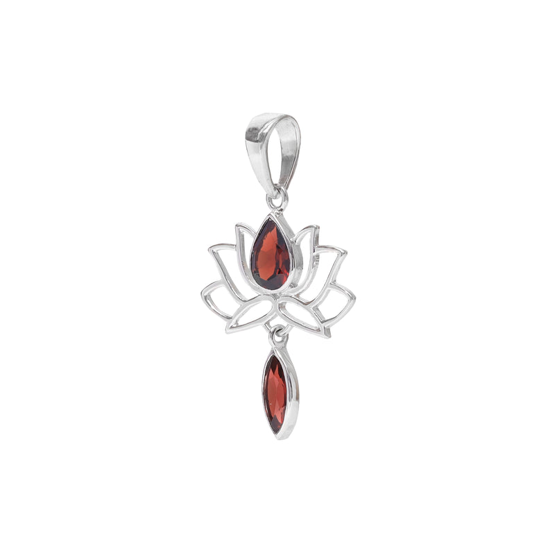 Sterling Silver Garnet Pendant SSP131