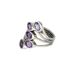 Sterling Silver Amethyst Ring SSR145