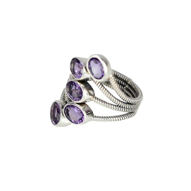 Sterling Silver Amethyst Ring SSR145