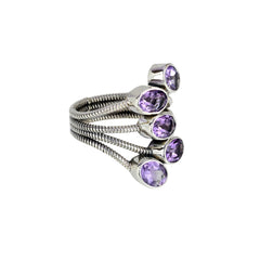 Sterling Silver Amethyst Ring SSR145