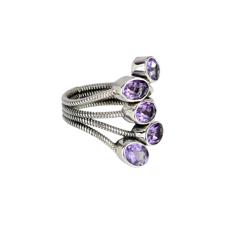 Sterling Silver Amethyst Ring SSR145