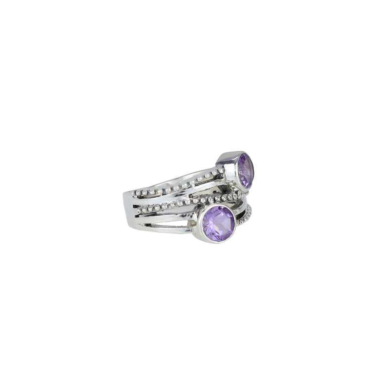 Sterling Silver Amethyst Ring SSR96